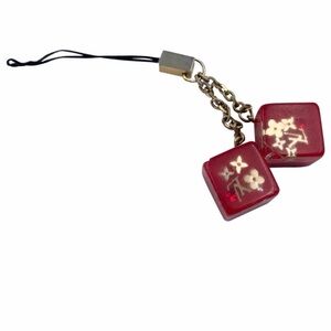 Authentic Louis Vuitton Phone Strap / Cube Charm